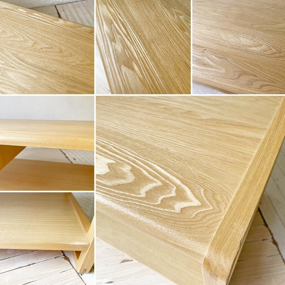 リラックスフォーム RELAX FORM クラム センターテーブル CLAM CENTER TABLE タモ材 W105cm 定価￥44,000- ★