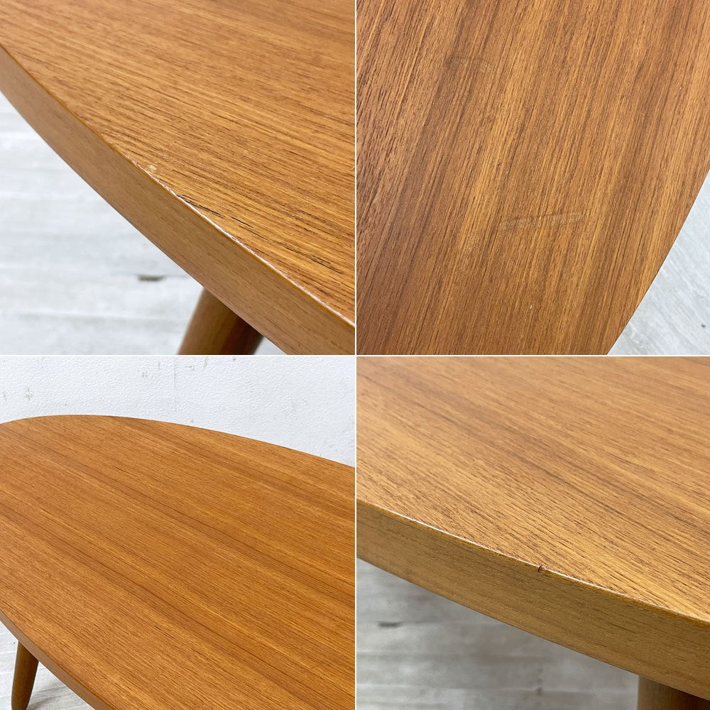 ウニコ unico ループ LOOP リビングテーブル ローテーブル コーヒーテーブル チーク材 w118cm 廃番 ●