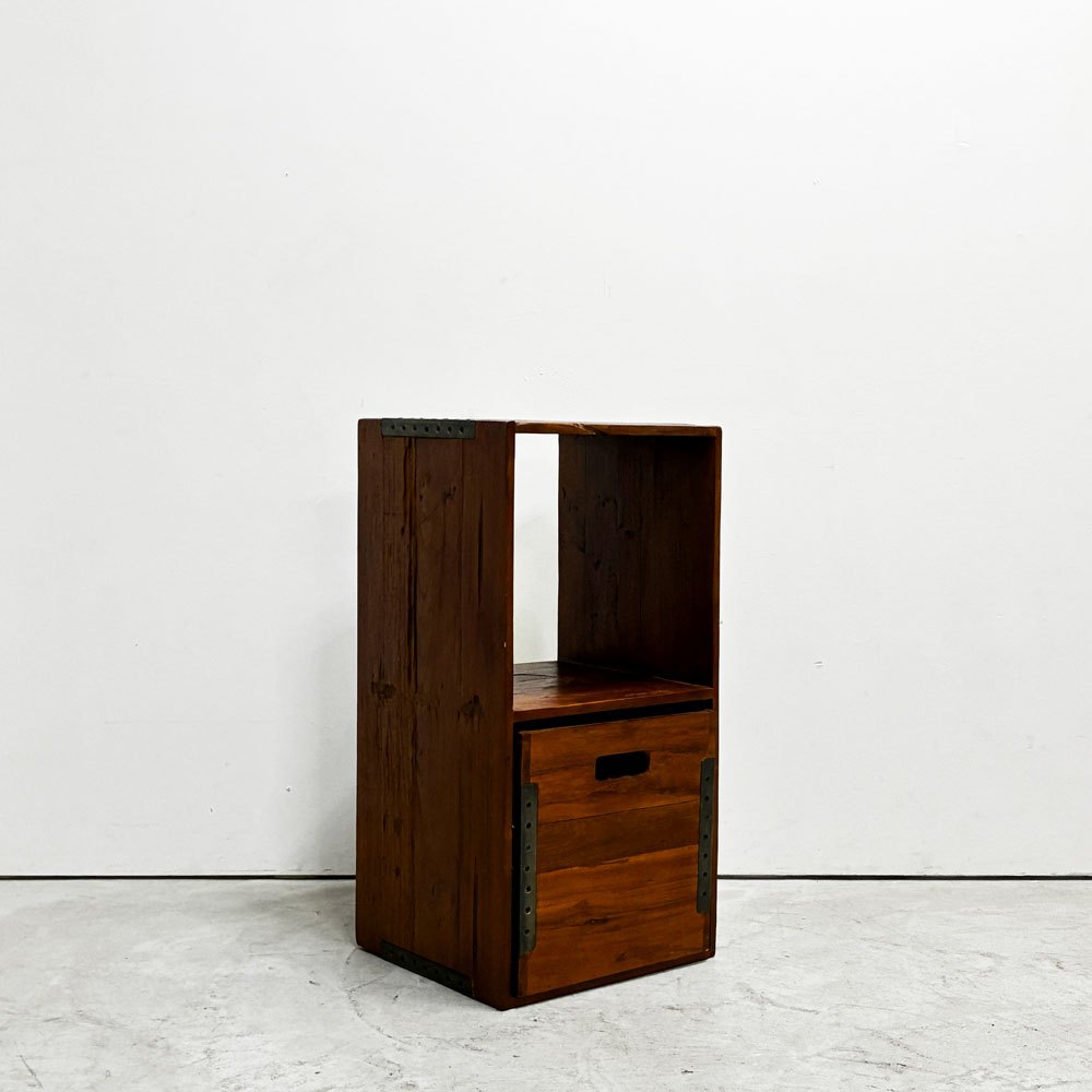 アクメ ファニチャー ACME Furniture トロイ TROY オープンシェルフ 2段 Sサイズ + トロイボックス TROY BOX L 収納 木箱 ボックス 1個セット チーク古材 インダストリアル 合計定価￥35,540- ●