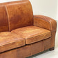 トラックファニチャー TRUCK FURNITURE レザーソファ LEATHER SOFA 3シーター 牛革 ブラウン 参考定価￥610,000- 廃番 ●