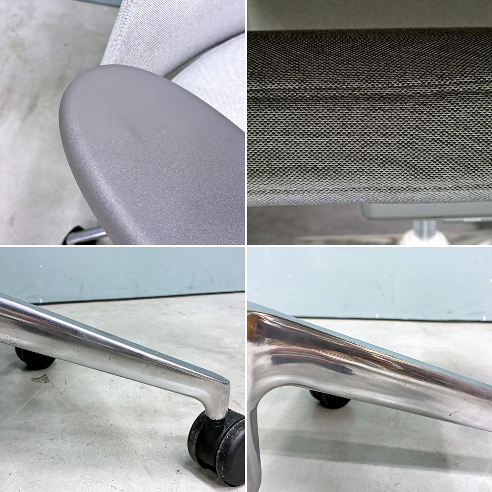 ヴィトラ vitra IDトリム ID Trim オフィスチェア デスクチェア ファブリックシート ライトグレー系 ハイバック 2Dアームレスト アントニオ・チッテリオ 参考定価￥209,000- ◎