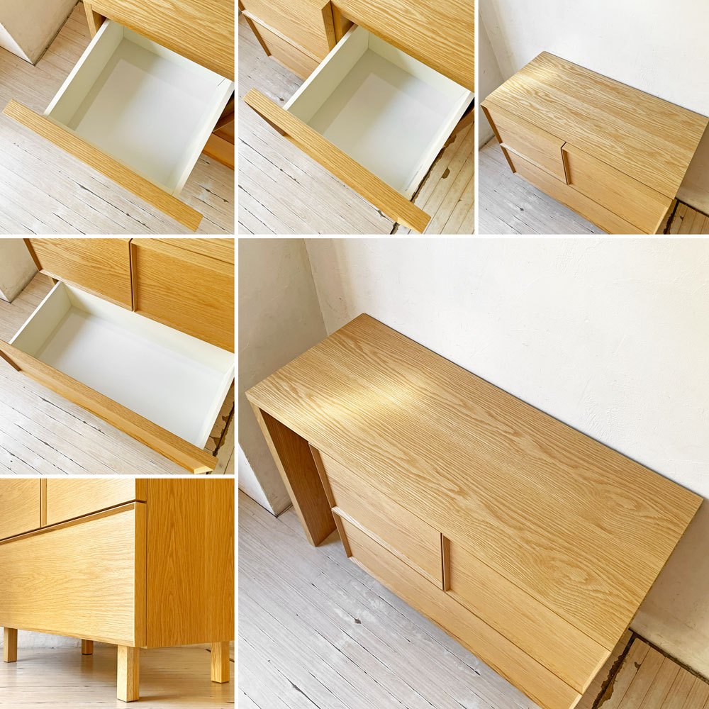 アクタス ACTUS トワード TOWARD チェスト＆サポートテーブル 80LO-2/1CHEST SGL OAK レッグ V3 デスク ナチュラルスタイル 美品 ★