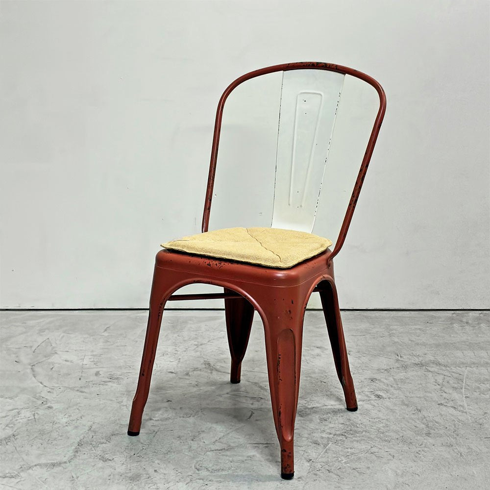 クラッシュゲート CRASHGATE ノットアンティークス Knot Antiques グレッグ2 GREG II ダイニングチェア スタッキング仕様 シートクッション付き ビンテージスタイル レッド ●