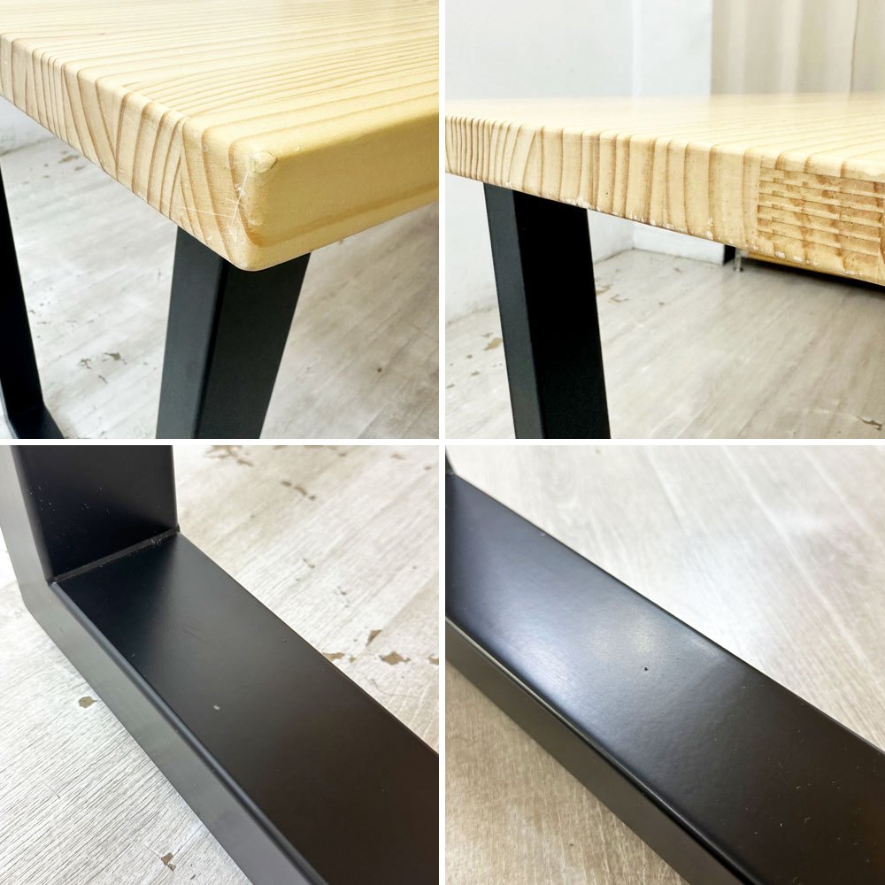 かなでもの KANADEMONO ザ・テーブル THE TABLE デスク W140xD80cm ラバーウッド スクエア脚 ●