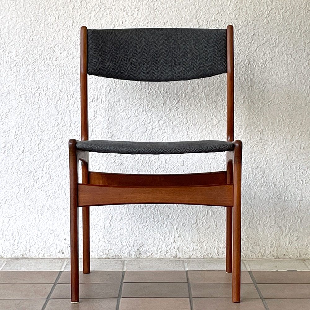 NOVA Mobler ビンテージ チーク材 ダイニングチェア ファブリックシート Vintage 北欧家具 デンマーク ◇