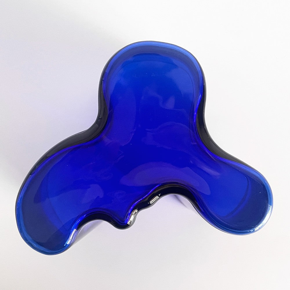 イッタラ iittala アルヴァ・アアルト コレクション Alvar Aalto Collection ベース 120mm コバルトブルー フラワーべース 花瓶 フィンランド 北欧雑貨 箱付 ■
