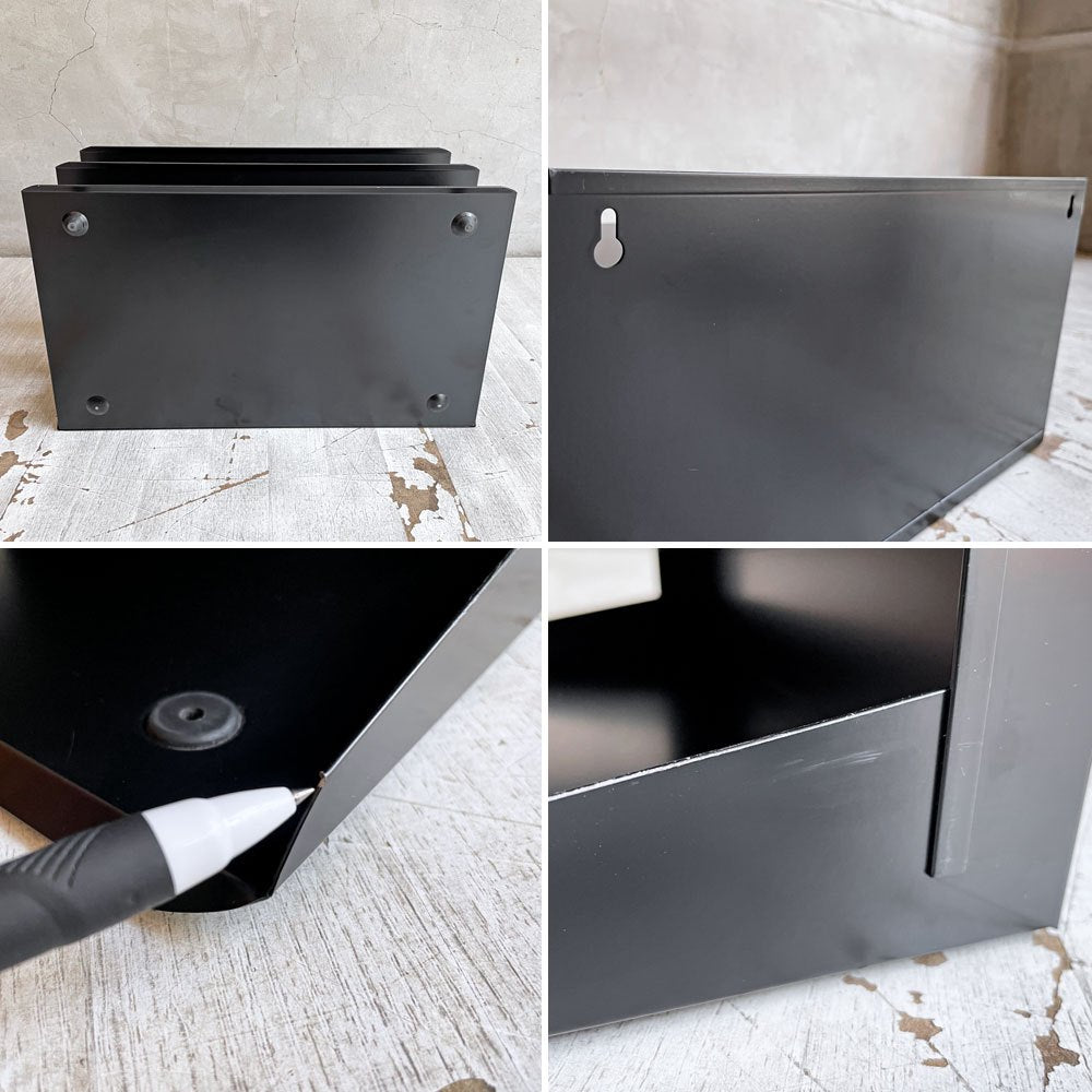 ビスレー BISLEY 3段 レターラック ブラック 書類棚 A4サイズ 横型 W38.5cm 壁掛け可 デスクアクセサリー 英国 ♪