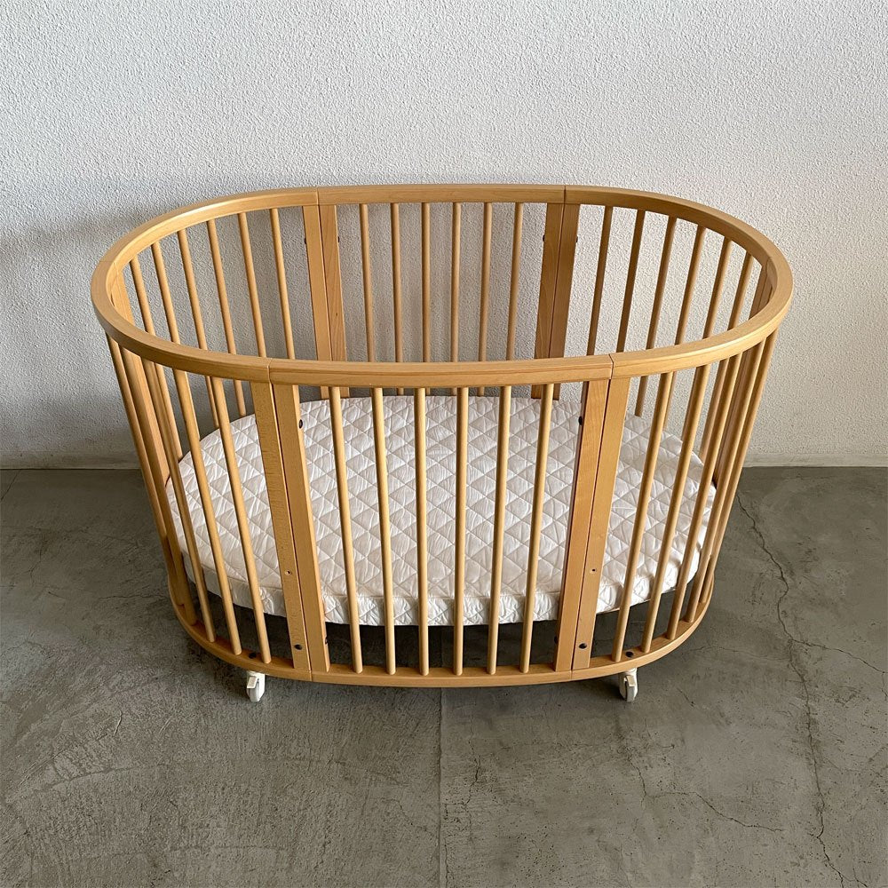 ストッケ STOKKE スリーピー ベッド Sleepi Bed ロック付きキャスター ブナ材 ナチュラル フレーム＆マット 現行参考価格136,620円 北欧家具 ノルウェー 〓