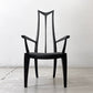 クラフトファニチャー Craft furniture ハイバックチェア ダイニングチェア アーム 無垢材 レザー モダンデザイン ●