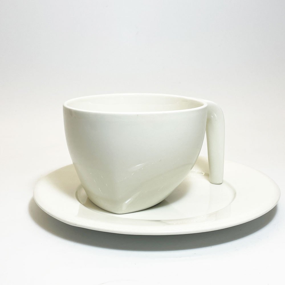 イッタラ iittala エゴ Ego コーヒーカップ＆ソーサー C&S ホワイト ステファン・リンドフォース Stefan Lindfors フィンランド 北欧食器 廃盤 ★
