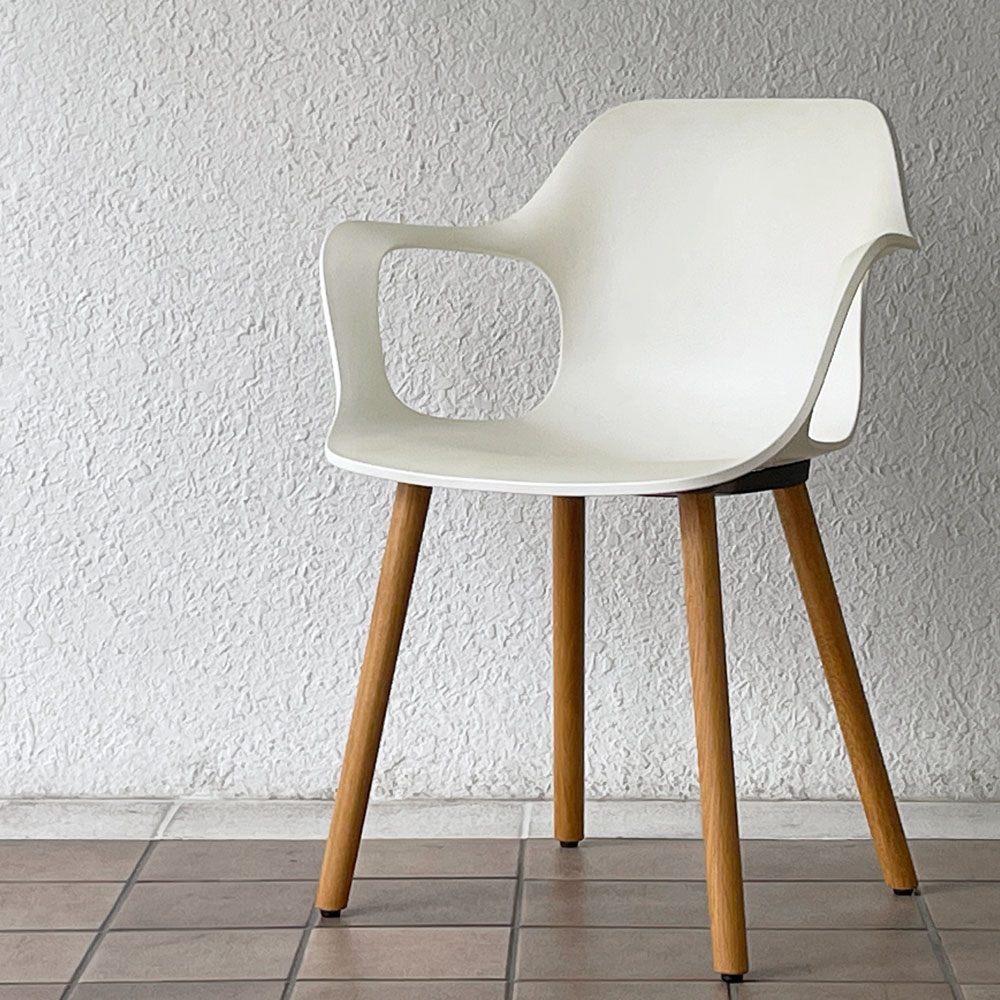 ヴィトラ Vitra ハル HAL アームチェア ダイニングチェア ウッド ホワイト オーク材 ジャスパー・モリソン スーパーノーマル 現行定価108,900円 ◇