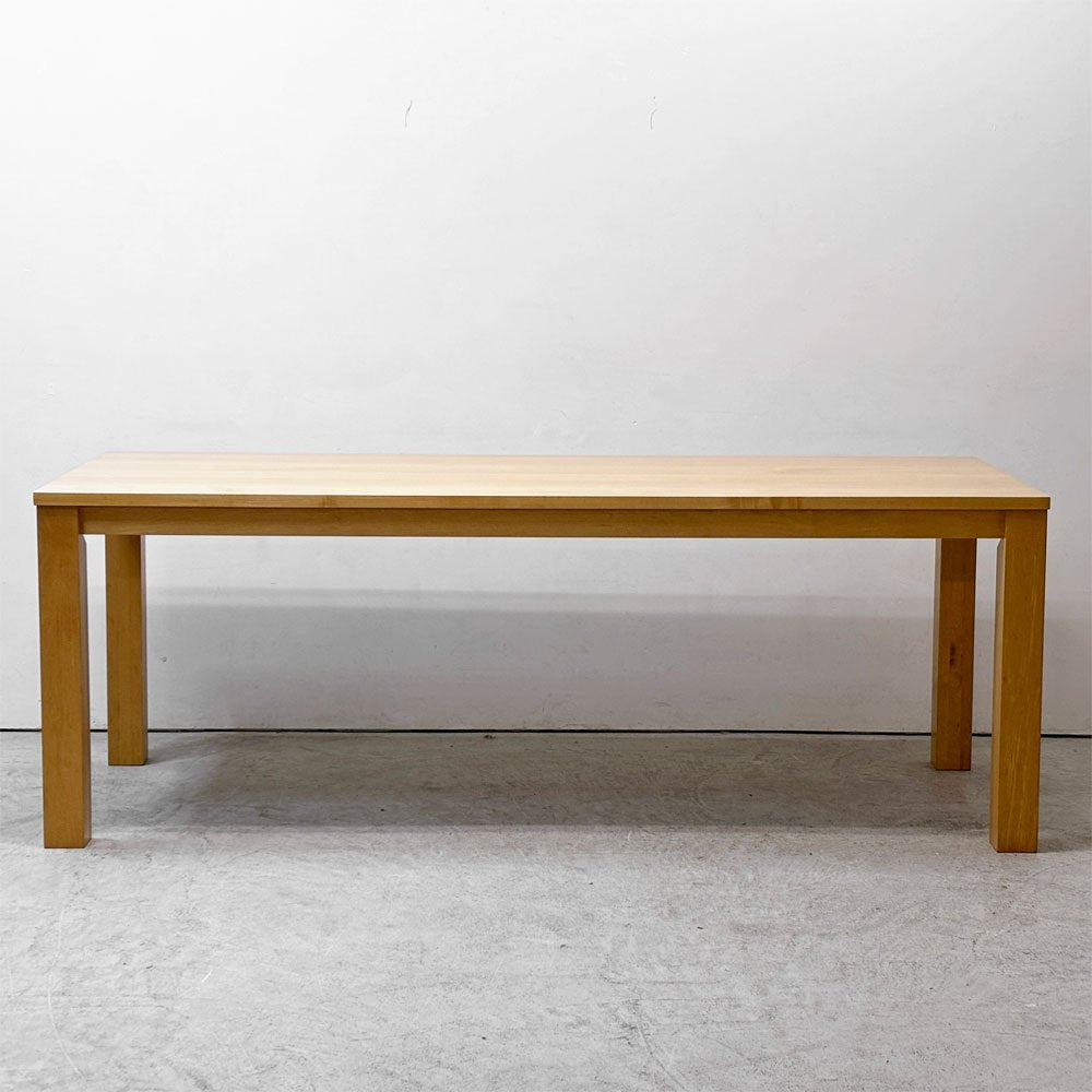 アクタス ACTUS レン REN ダイニングテーブル メープル無垢材 W200cm ナチュラル モダンデザイン   ●