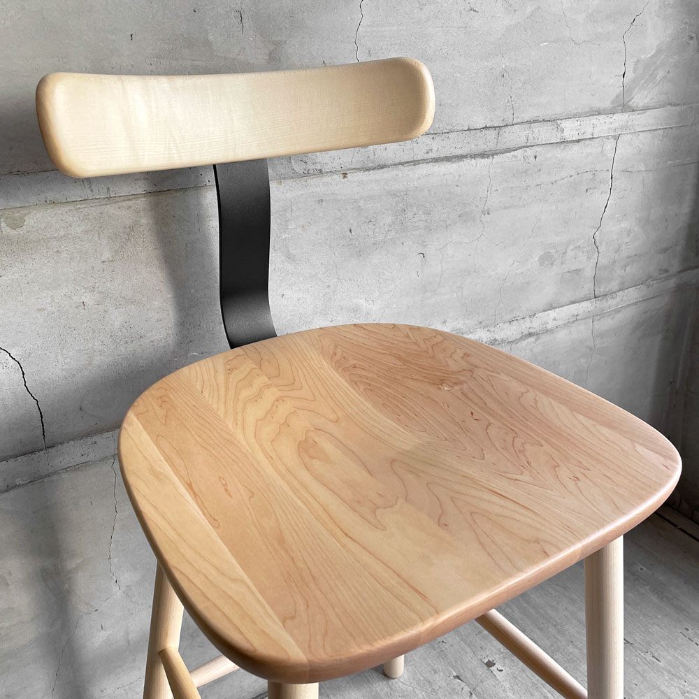 マルニ木工 maruni マルニコレクション MARUNI COLLECTION ティーアンドオー T＆O T2 バースツール Mid カウンタースツール ハイスツール メープル×ブラック ジャスパー・モリソン 新品未使用品 A ♪