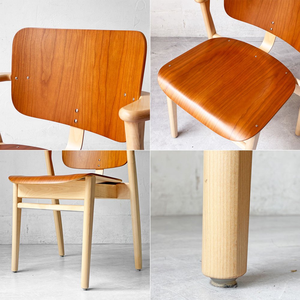 アルテック artek ドムスチェア Domus Chair ダイニングチェア チェリー材 × バーチ材 2023年数量限定 板座 イルマリ・タピオヴァーラ 美品 ★