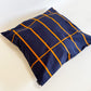 マリメッコ marimekko ティイリスキヴィ Tiiliskivi クッションカバー ネイビー オレンジ アルミ･ラティア 廃番カラー 50x50cm 北欧 ■