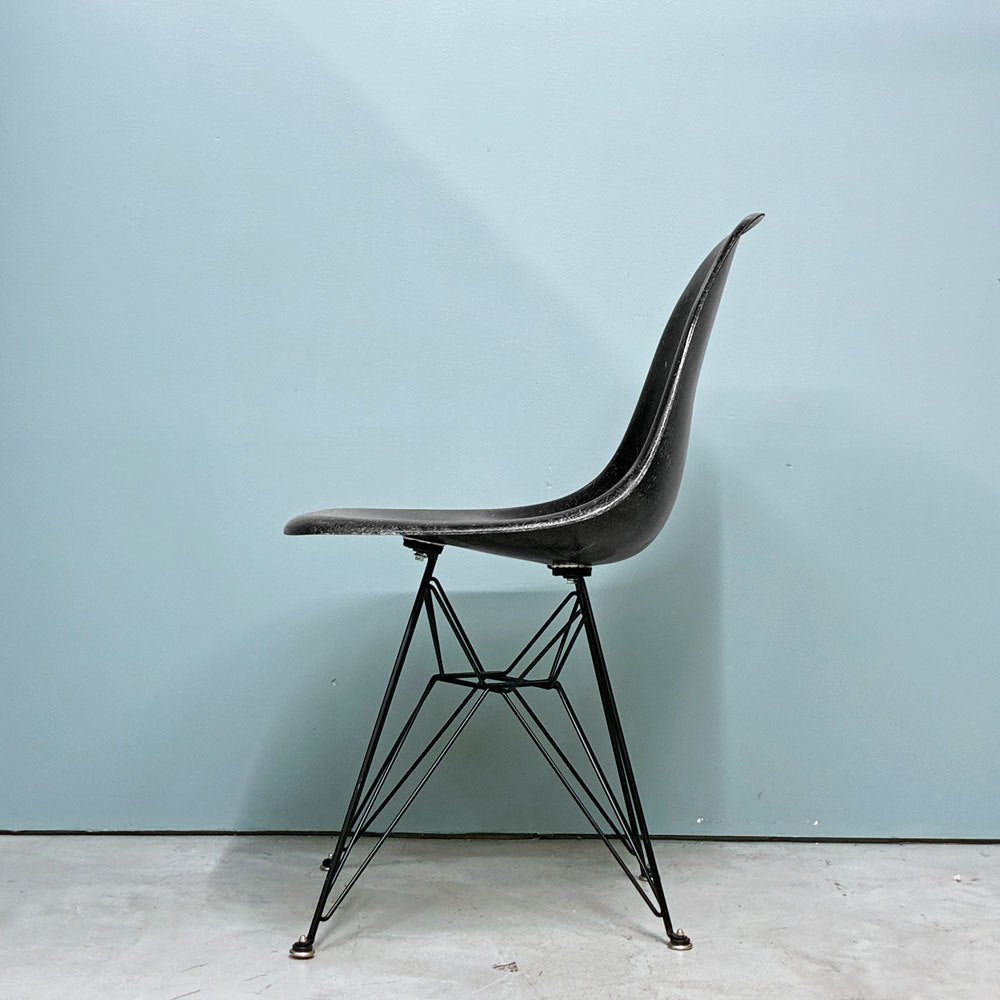 ハーマンミラー Herman Miller サイドシェルチェア セカンド 2nd FRP ブラック エッフェルベース イームズ ビンテージ ミッドセンチュリー ◎