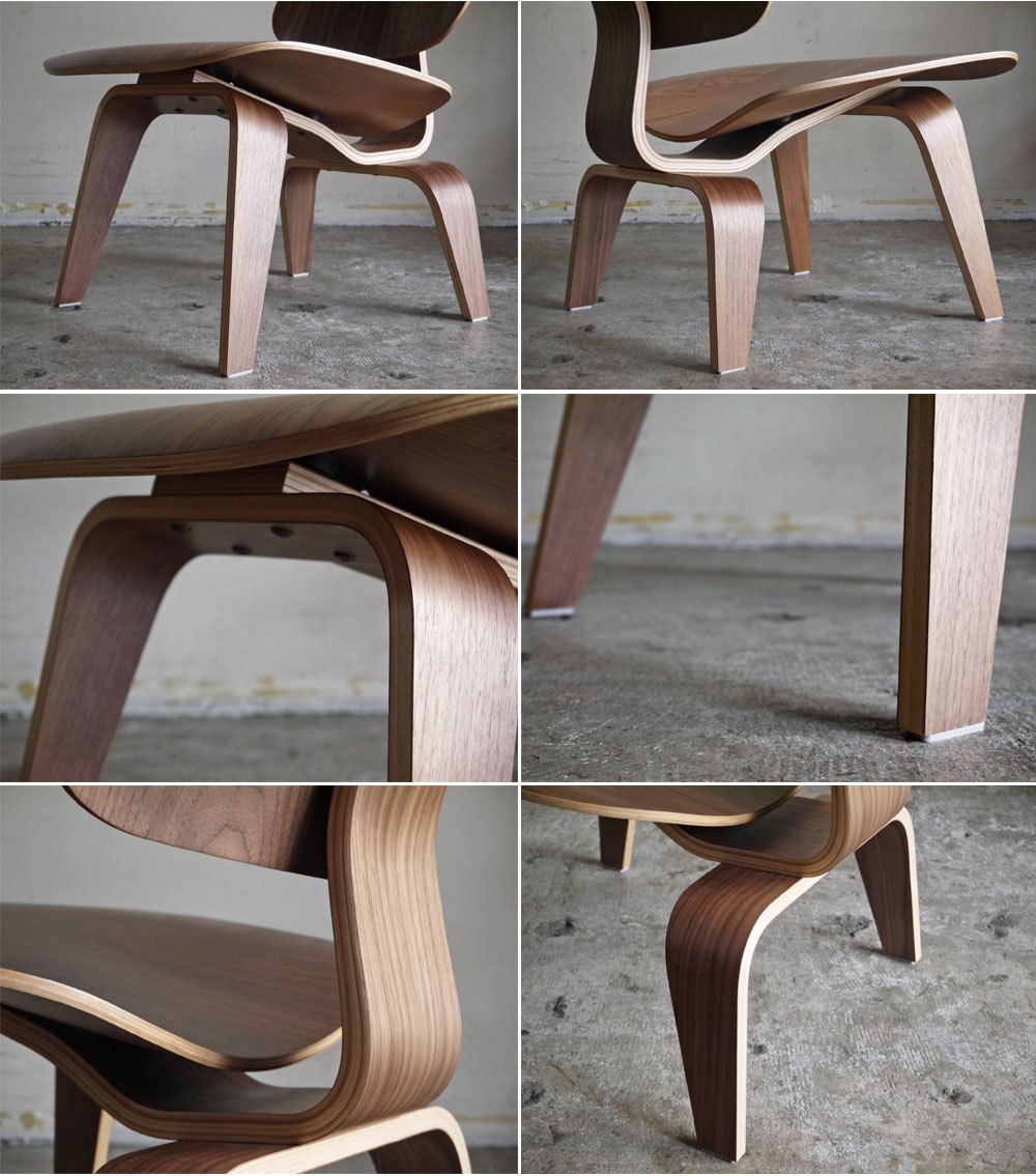 LCW ラウンジチェア ウッドレッグ Molded Plywood Lounge Chair ウォールナット ■