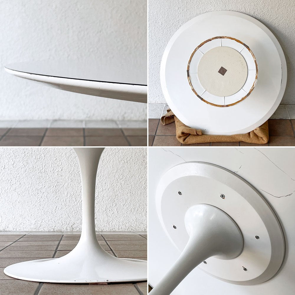 ノル Knoll ビンテージ チューリップ センターテーブル ローテーブル ラウンドトップ 幅90.5cm エーロ・サーリネン Eero Saarinen ノール ミッドセンチュリー ◇