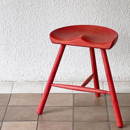 ワーナー Werner シューメーカーチェア Shoemaker Chair NO.49 スツール ビーチ材 カスタム塗装品 レッド  ラーズ・ワーナー デンマーク ◇