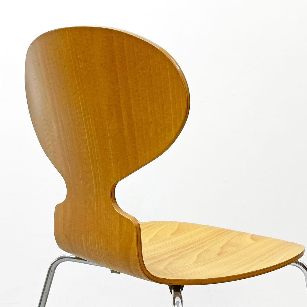 フリッツハンセン Fritz Hansen アントチェア 4本脚 ナチュラルビーチ ラッカー アルネ・ヤコブセン 北欧家具 K ●