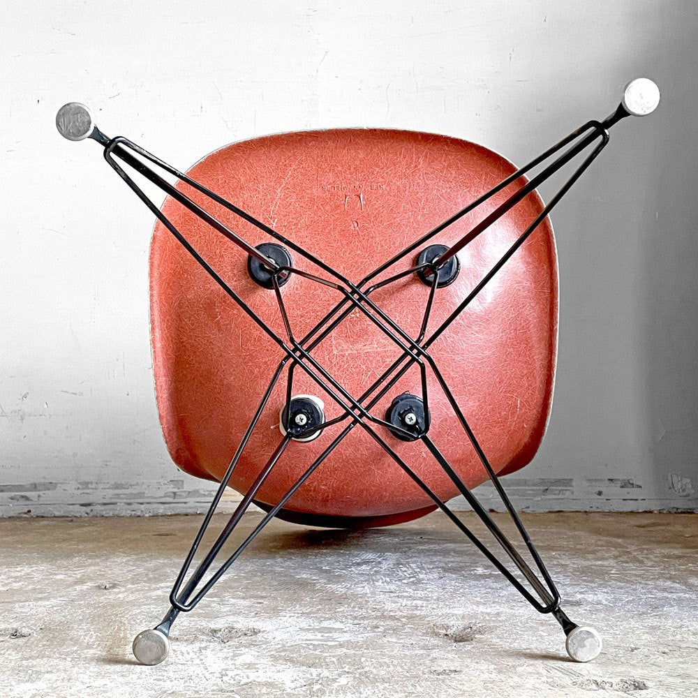 ハーマンミラー Herman Miller サイドシェルチェア セカンド 2nd FRP エッフェルベース テラコッタ ビンテージ イームズ ミッドセンチュリー ■