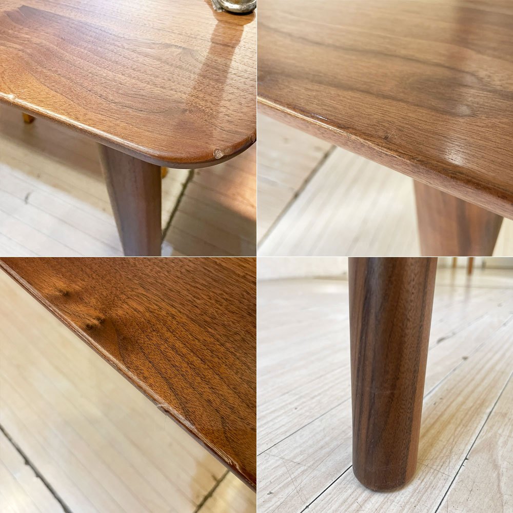 飛騨産業 HIDA 侭 Hida Table System ダイニングテーブル ウォールナット材 カービング脚 W170cm 参考定価391,600円 美品 ★
