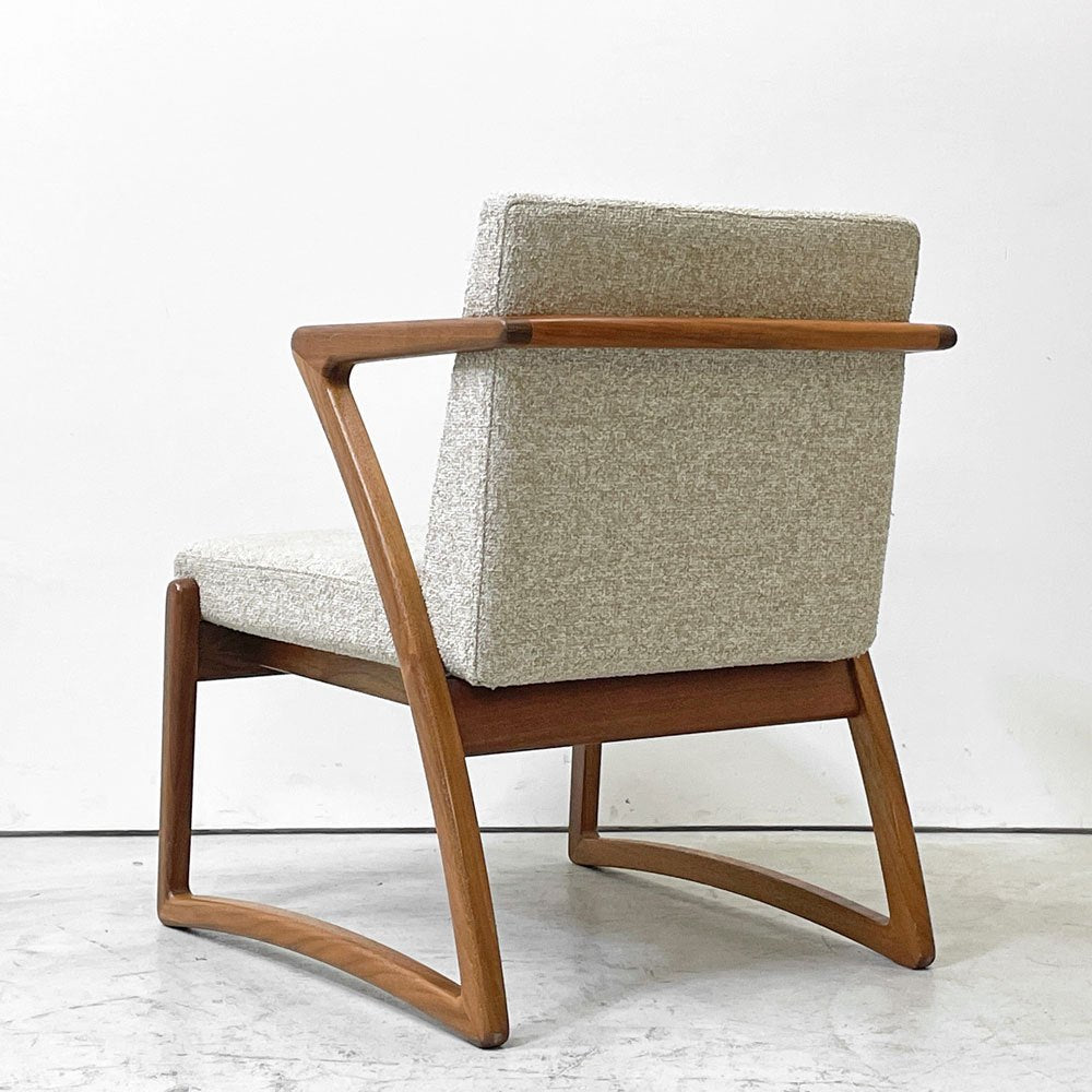 リアルスタイル REAL Style カンナ ローチェア Canna low chair SH380 ウォールナット材 低座椅子 スタンチ19 ファブリック フルカバーリング 定価￥110,000- ●