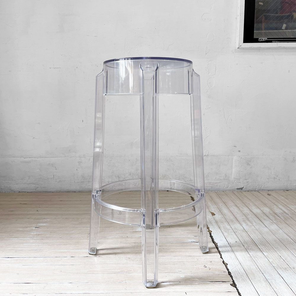 カルテル Kartell チャールズゴースト Charles Ghost スツール H65 クリスタル フィリップ・スタルク Philippe Starck イタリア 定価￥50,600- ★