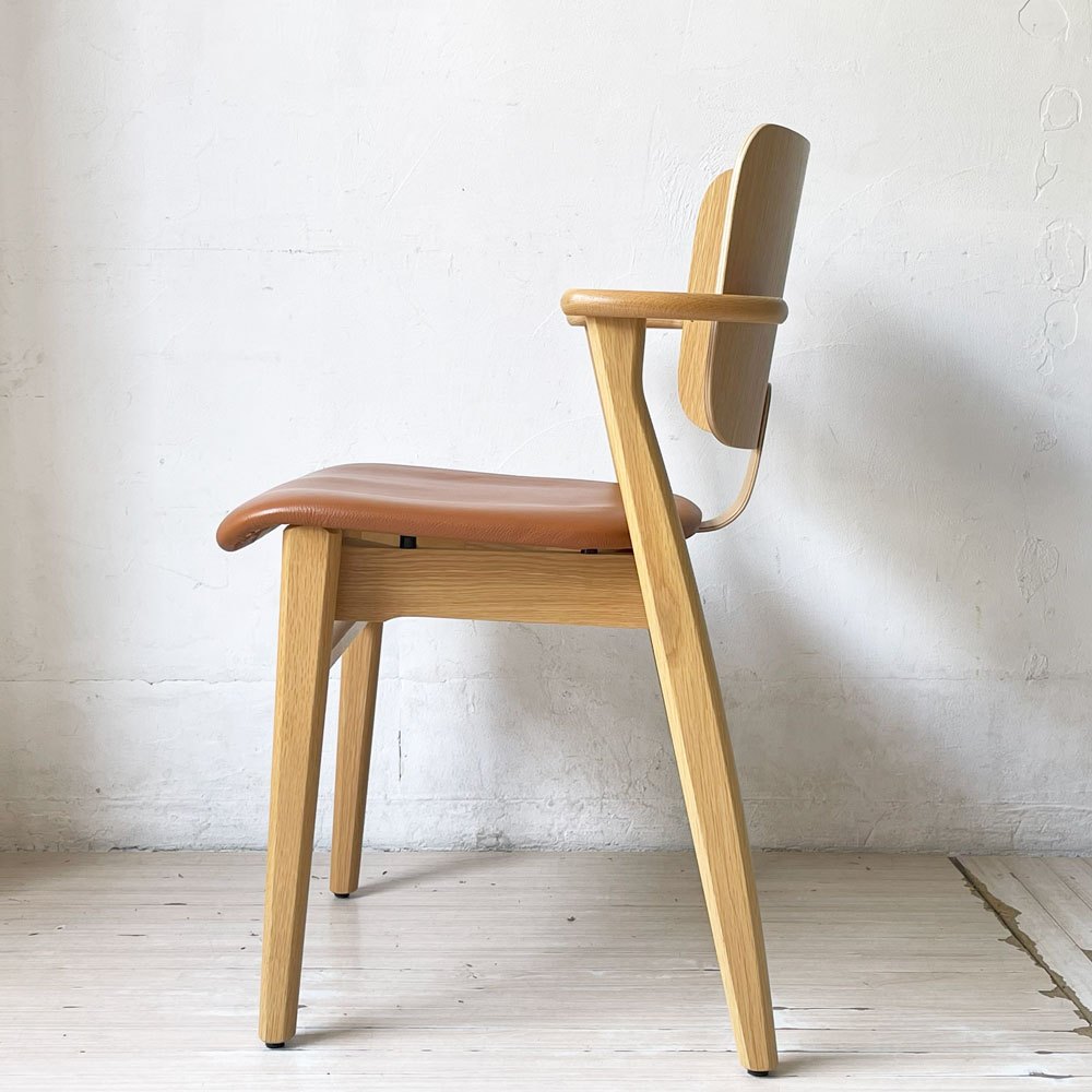 アルテック artek ドムスチェア Domus Chair ダイニングチェア アームチェア オーク材 革張り ルクソールベージュ SCOPE別注 イルマリ・タピオヴァーラ 北欧 定価￥206,800- 廃盤 ★