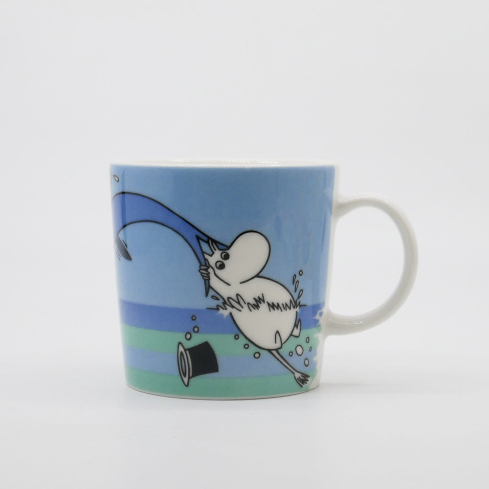 アラビア ARABIA ムーミンマグ MOOMIN ドルフィンダイブ 2007年 夏限定 フィンランド 北欧食器 箱付き ●