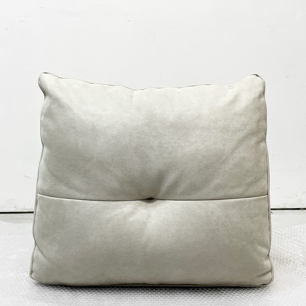 リラックスフォーム RELAX FORM アルフレード ALFREDO ソファ 背クッション ハイタイプ プラチナグレー 置き型クッション レザーテックス H52cm 関家具 展示品 美品 ●