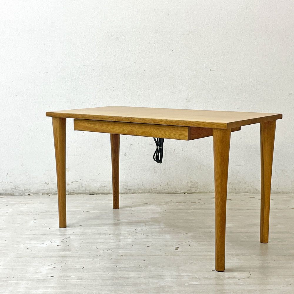 飛騨産業 HIDA 森のことば morino kotoba デスク 事務机 学習机 W120cm ホワイトオーク無垢材 ナチュラル 定価169,400円 ●