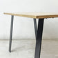 かなでもの KANADEMONO ザ・テーブル THE TABLE ダイニングテーブル デスク ラバーウッド無垢集成材 スチール W100cm ナチュラル インダストリアル ●
