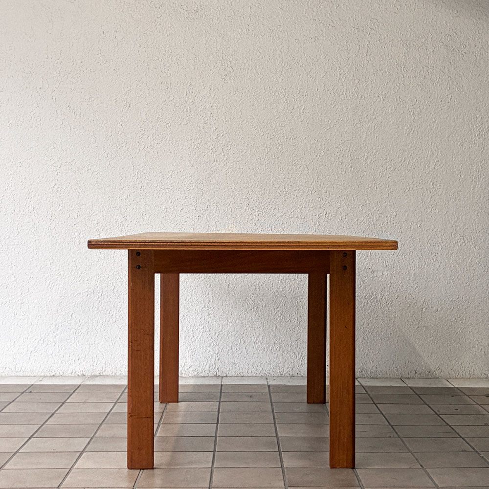 ジャパンビンテージ Japan Vintage チーク材 ワークテーブル ダイニングテーブル W150cm プライウッド クラフト 木味 古家具 ◇