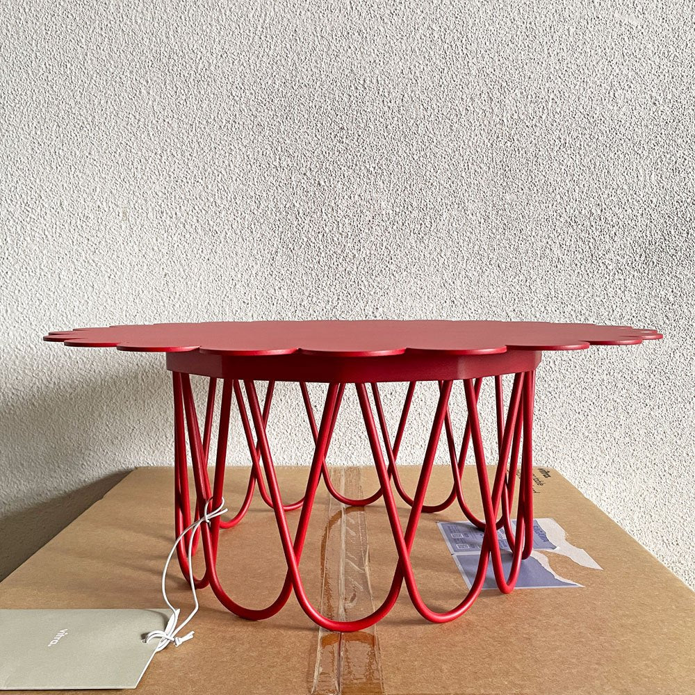 ヴィトラ vitra ジラードフラワーテーブル Flower Table スモール Φ60cm レッド 箱付 アレキサンダー・ジラード ミッドセンチュリー 未使用品 〓