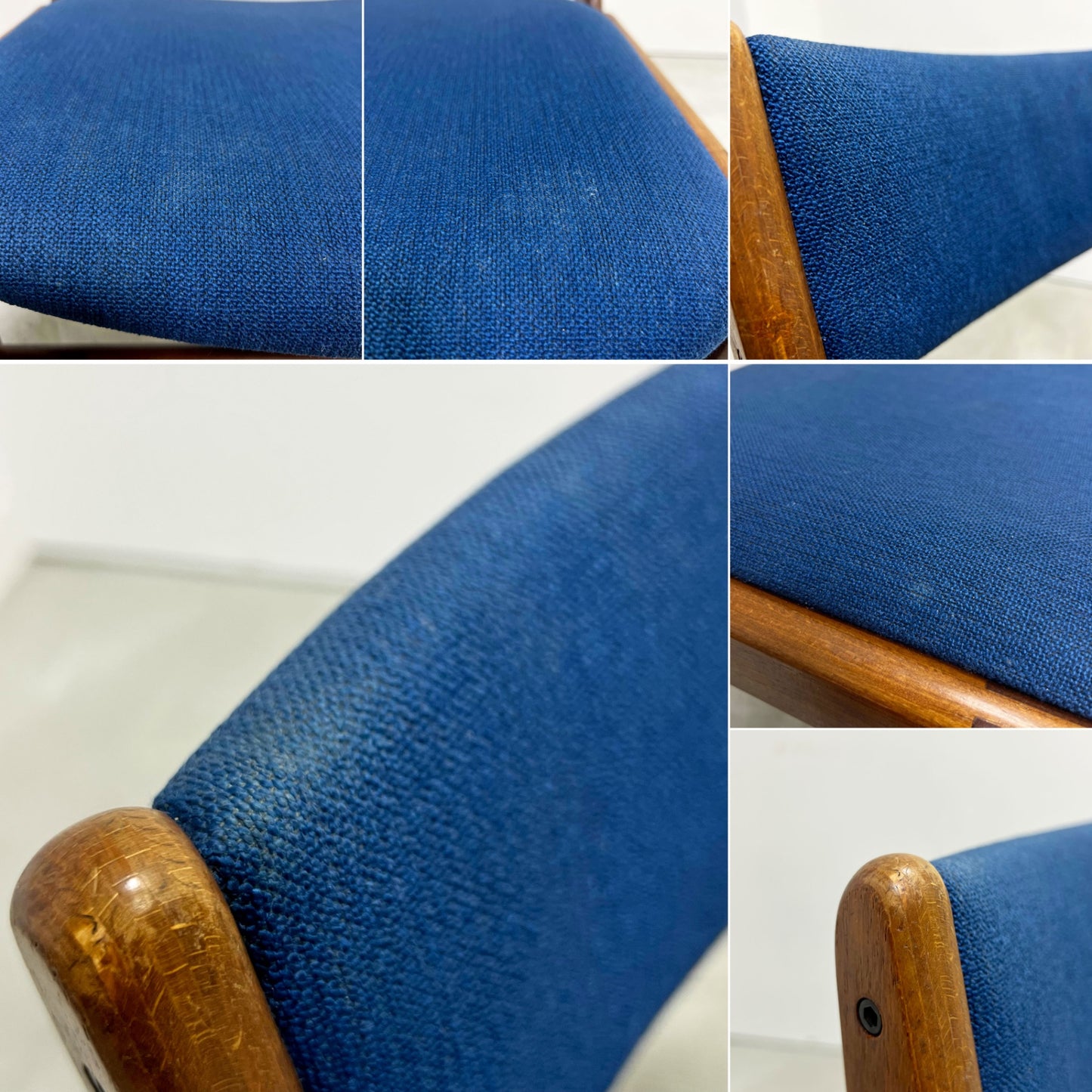 アンダーストルップ Anderstrup Mobelfabrik ダイニングチェア チーク材 ファブリックシート エリック・バック Erik Buch 北欧家具 A ●