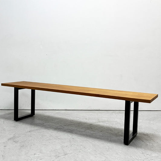 マスターウォール MASTERWAL ワイルドウッド WILDWOOD BENCH ベンチ W160cm ブラックチェリー無垢材 ブラックスチール脚 アカセ木工 参考定価￥121,000- ●