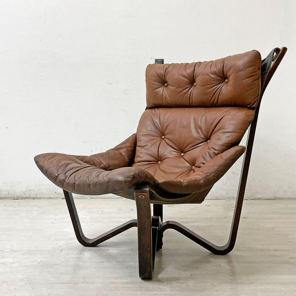 BRUNSTAD MOBELFABRIKK バイキングチェア Jim Myrstad ラウンジチェア 1Pソファ 北欧家具 本革 ビンテージ 北欧 ノルウェー ●