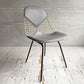 ハーマンミラー Herman Miller ビンテージ ワイヤーチェア Wire Chair DKR2  ホワイトワイヤー Hベース ビキニパッド付 グレー C&R イームズ ミッドセンチュリー ♪