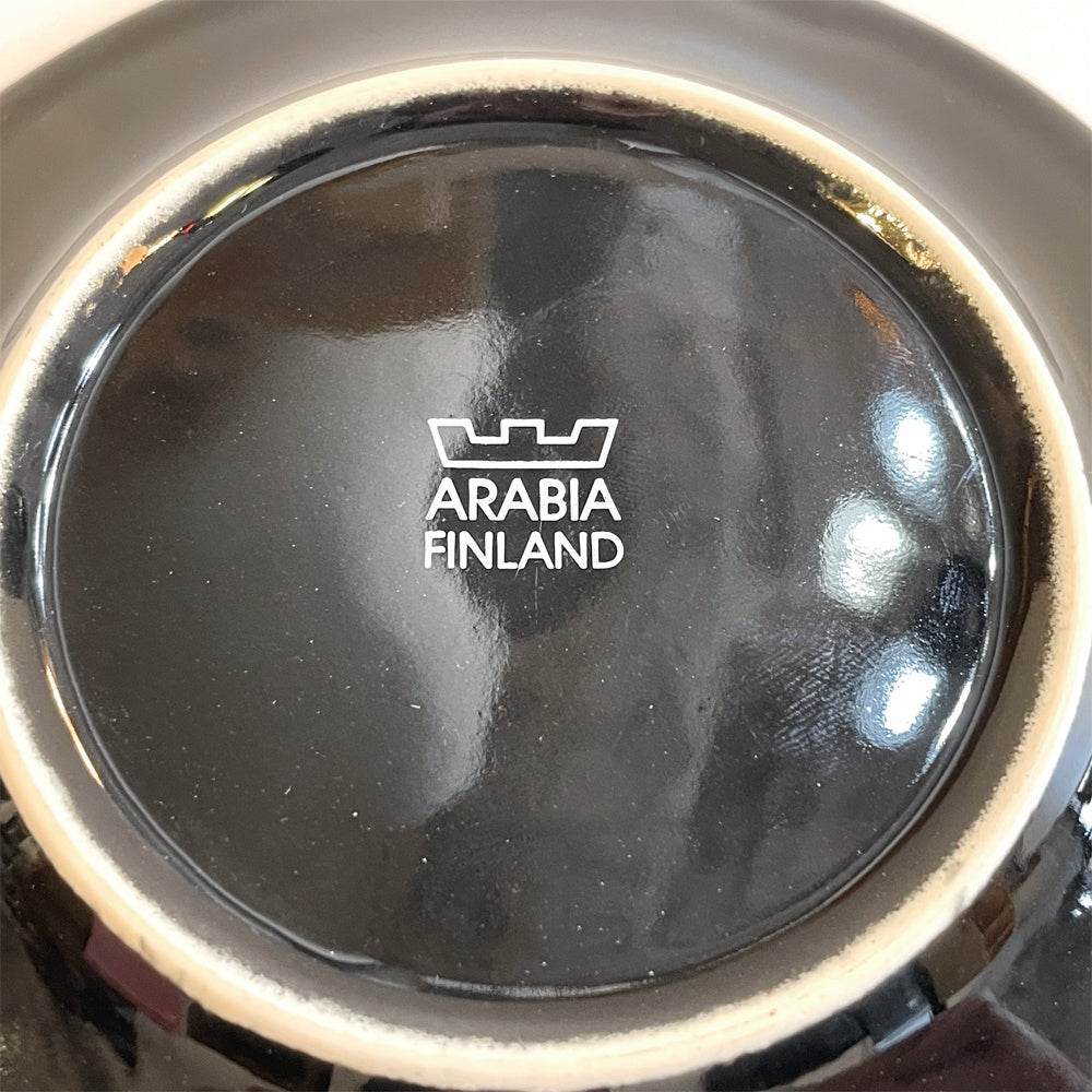 アラビア arabia エゴ Ego エスプレッソ カップ＆ソーサー C&S ブラック ステファン・リンドフォース ビンテージ 北欧食器  ★