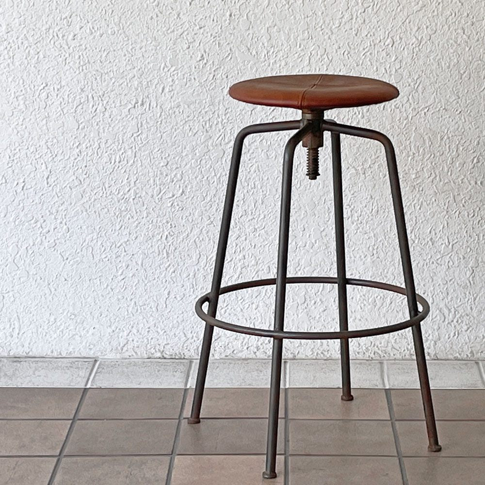 トラックファニチャー TRUCK FURNITURE スット SUTTO ハイスツール HIGH STOOL レザーシート 定価79,200円 ◇
