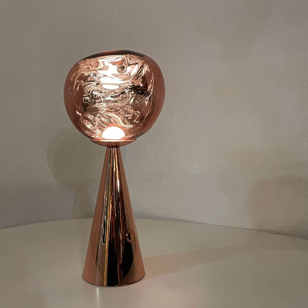 トムディクソン Tom Dixon メルトポータブル MELT PORTABLE コッパー 内蔵LED テーブルライト LED 間接照明 ヤマギワ取り扱い 未使用品 箱付 定価¥49,500- ◎