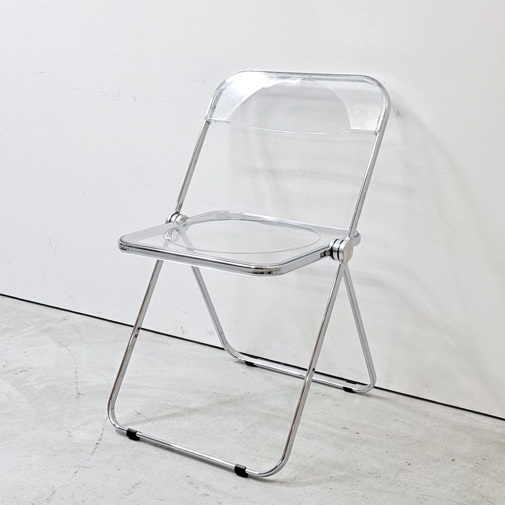 アノニマカステッリ ANONIMA CASTELLI プリアチェア PLIA チェア クリア クロームフレーム ジャンカルロ・ピレッティ イタリア ●