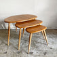 アーコール ercol ペブル PEBBLE 354 ネストテーブル nest of tables サイドテーブル ブルーラベル エルム材 UKビンテージ ■