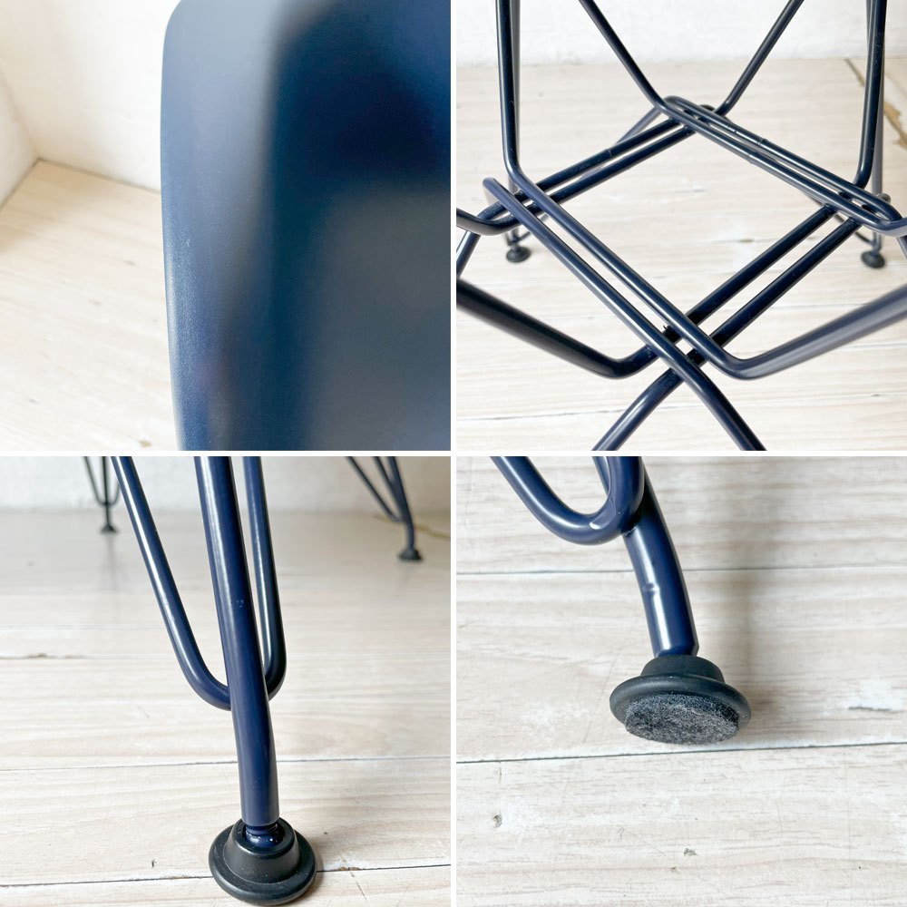 ハーマンミラー Herman Miller x ヘイ HAY アームシェルチェア ポリプロピレン エッフェルベース ブラックブルー イームズ ミッドセンチュリー ★