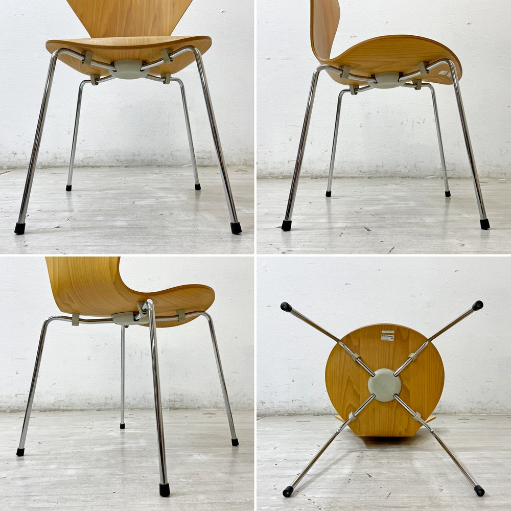 フリッツハンセン Fritz Hansen セブンチェア ビーチ材 ナチュラル アルネ・ヤコブセン Arne Jacobsen スタッキング デンマーク 北欧家具 A ●