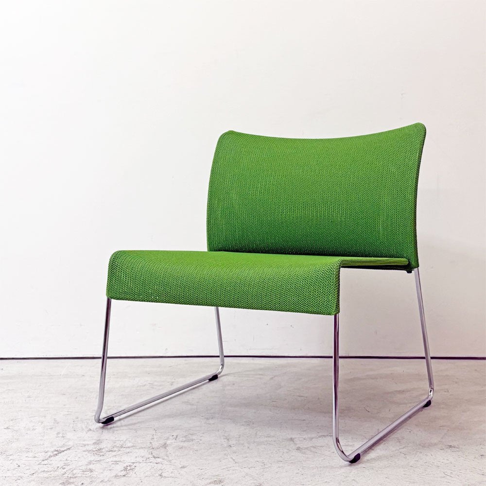 ヴィトラ Vitra ソフトシムチェア Soft Sim chair ラウンジチェア スタッキングチェア 3Dニット素材 × スチールフレーム グリーン ジャスパーモリソン ●