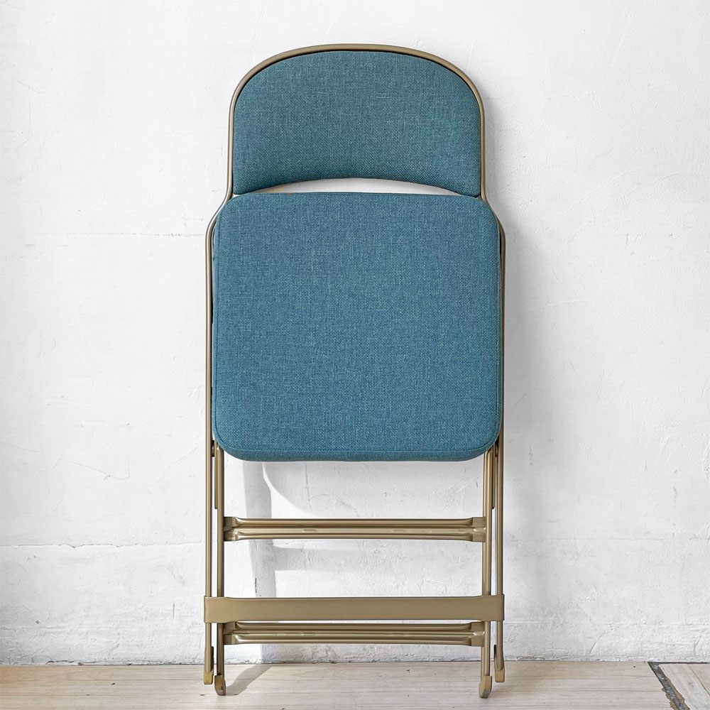クラリン CLARIN フォールディングチェア FOLDING CHAIR フルクッション 折り畳み ティールカラー US家具 P.F.S.取扱 定価￥30,800- ★