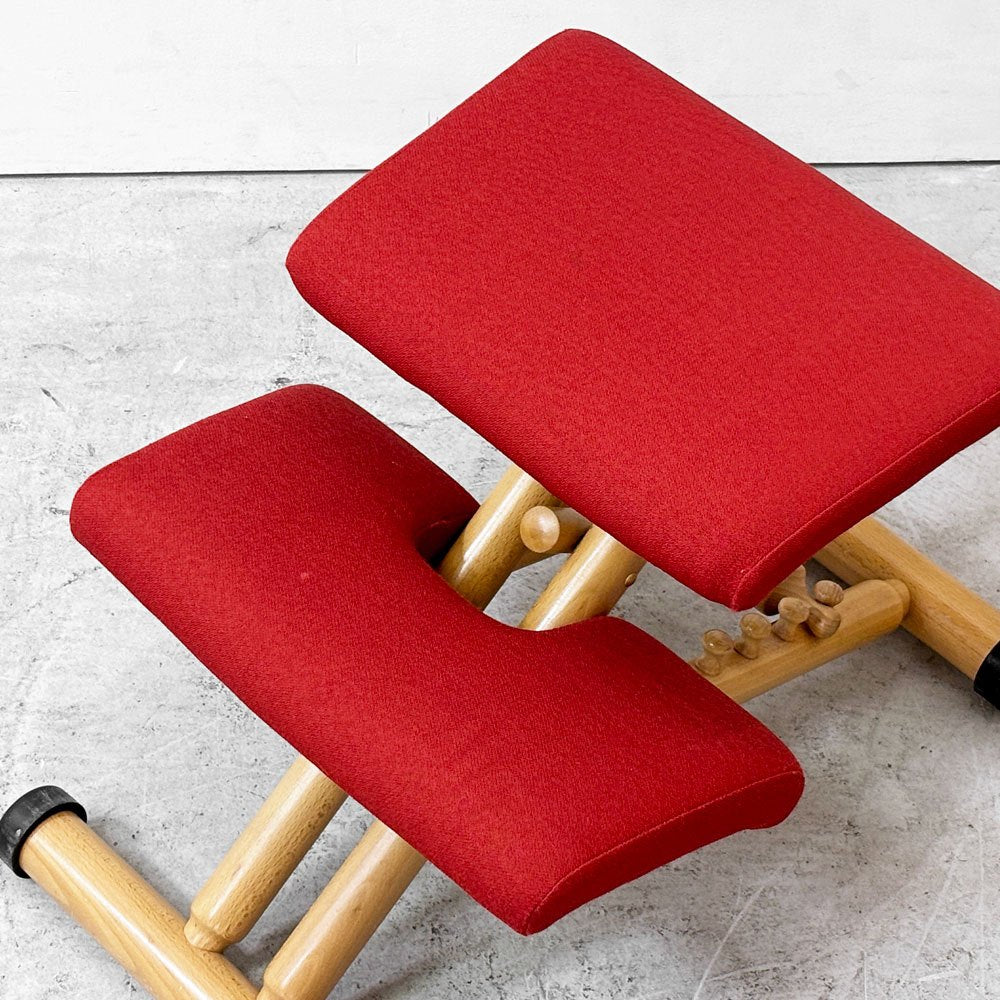 ストッケ STOKKE ヴァリエール VARIER マルチバランス MULTI バランスチェア ビーチ材 ファブリック レッド 北欧 ノルウェー ●