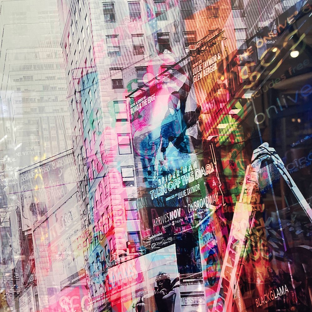 カレ KARE Picture Glass Times Square Move 70x90cm 強化ガラス アートフレーム タイムズスクエア ニューヨーク 写真 壁掛けインテリア ドイツ ◎